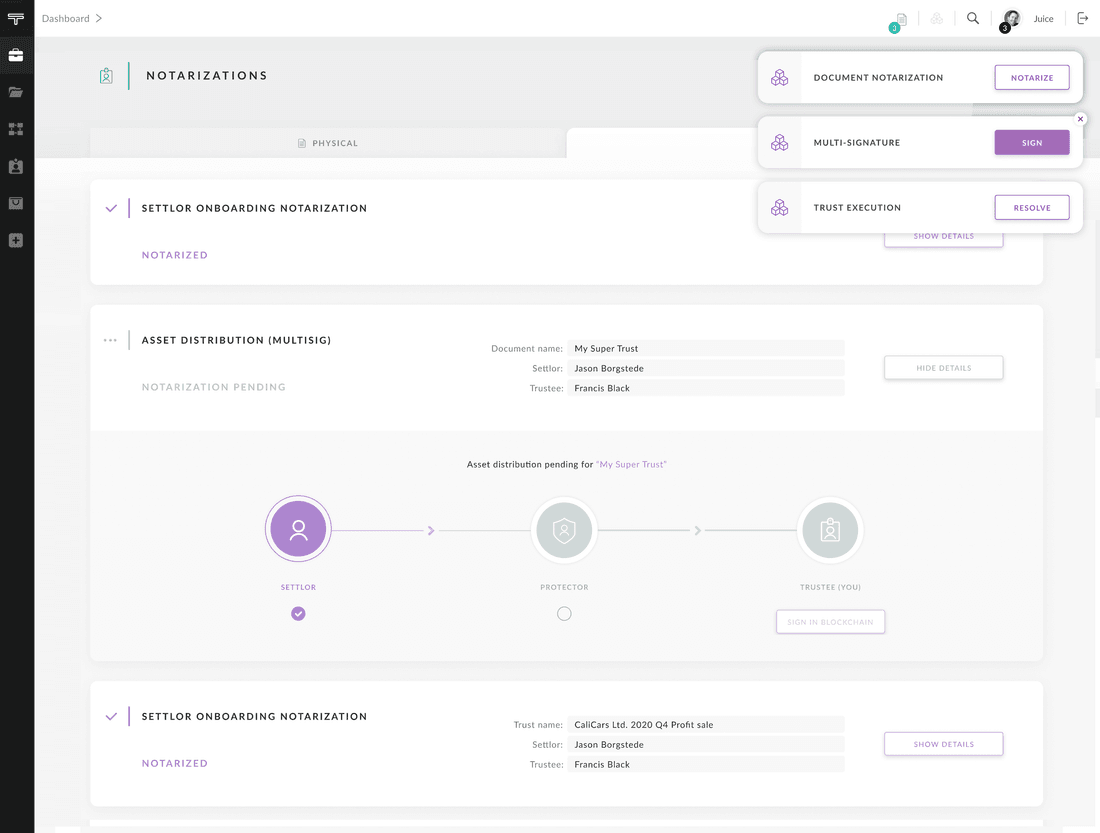 Blockchain notarization
